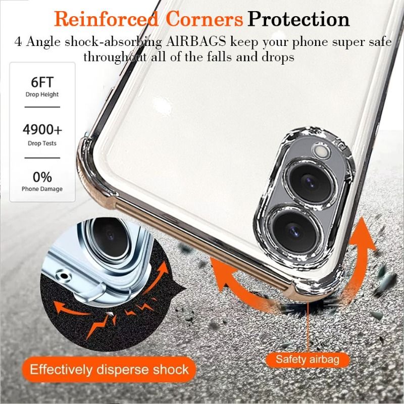 Casing For Samsung S25Samsung S24 Samsung A53 Luxury Soft Wireless Magnetic ShockProof Clear Phone Cases Four Corner electronic-plating phone casing