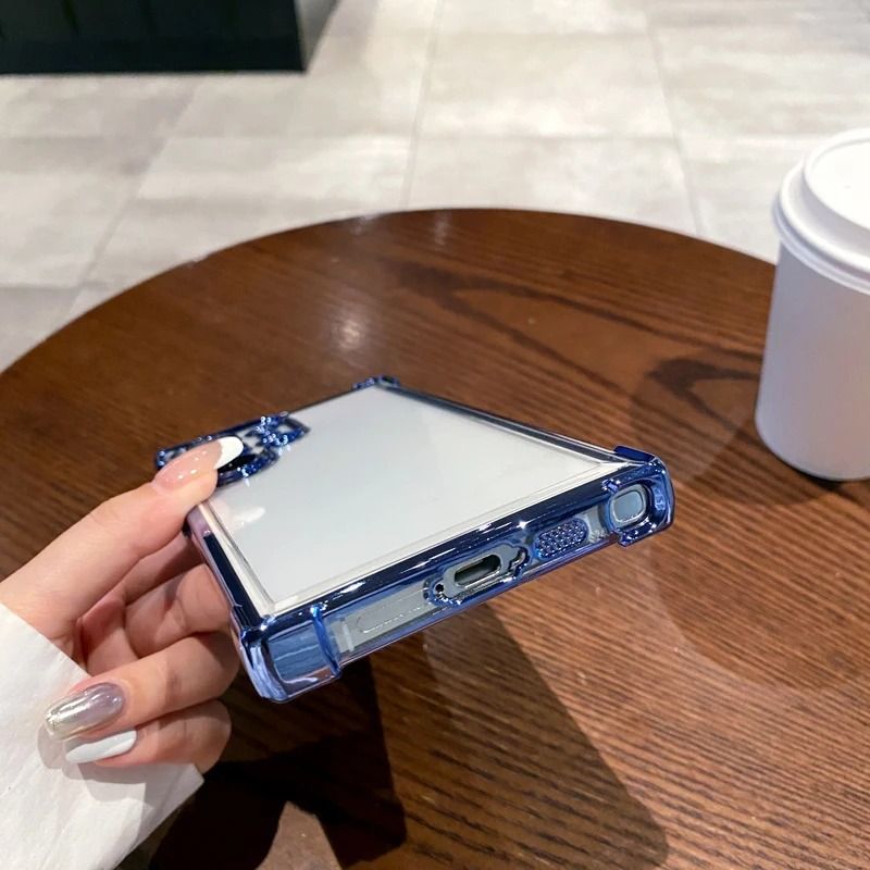 Casing For Samsung S24 SamsungS23  S25Samsung  Luxury Soft Wireless Magnetic ShockProof Clear Phone Cases Four Corner electronic-plating phone casing