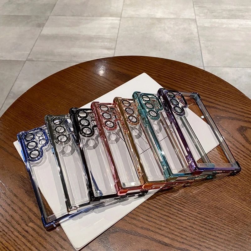 Casing For Samsung S24 SamsungS23  S25Samsung  Luxury Soft Wireless Magnetic ShockProof Clear Phone Cases Four Corner electronic-plating phone casing