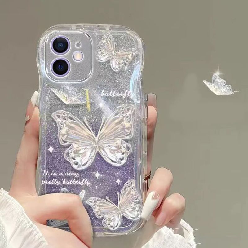 Casing For Samsung S21 S22 A73 Butterfly Corner Anti Fall Protection Phone Case Dustproof Shockproof Mobile Accessories Phone Cover