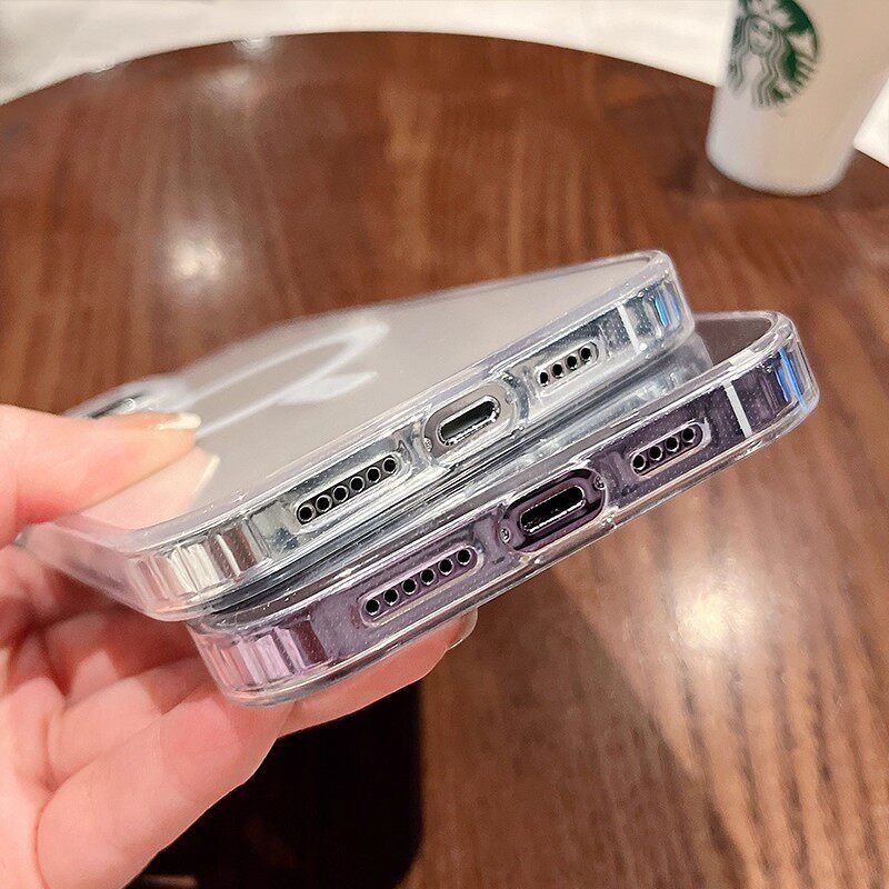 Magnetic Transparent Phone Case For iPhone Case for Huawei Case for Samsung  Iphone17 16 16pro Huawei Mate80 Phone 
Cover Samsung S25 S24 S23 Phone Case