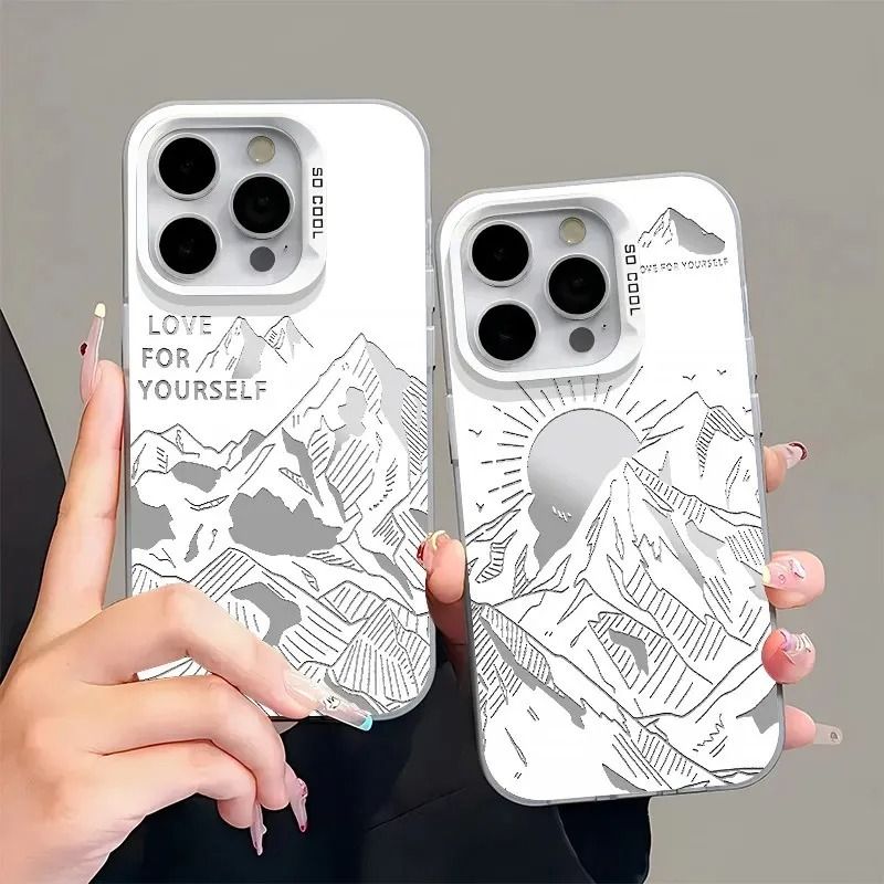 White Mountain Phone Case For Samsung S25 S24 S23 S22 S21 S20 Phone Cover Samsung Phone Cover