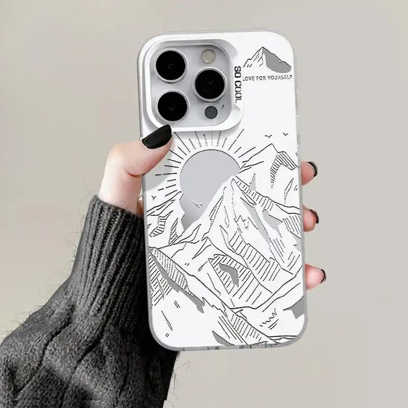 White Mountain Phone Case For Samsung S25 S24 S23 S22 S21 S20 Phone Cover Samsung Phone Cover