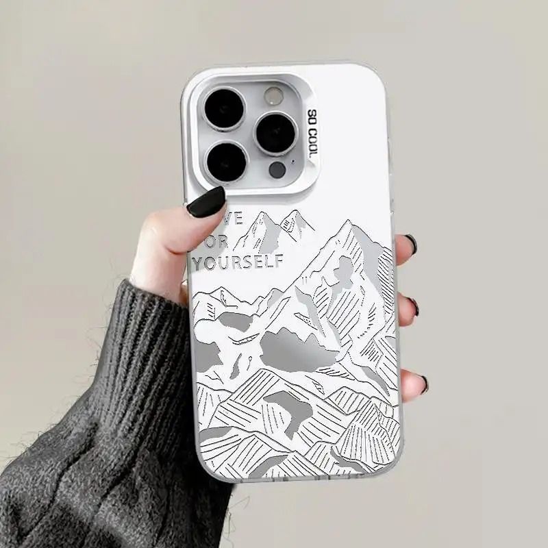 White Mountain Phone Case For Samsung S25 S24 S23 S22 S21 S20 Phone Cover Samsung Phone Cover