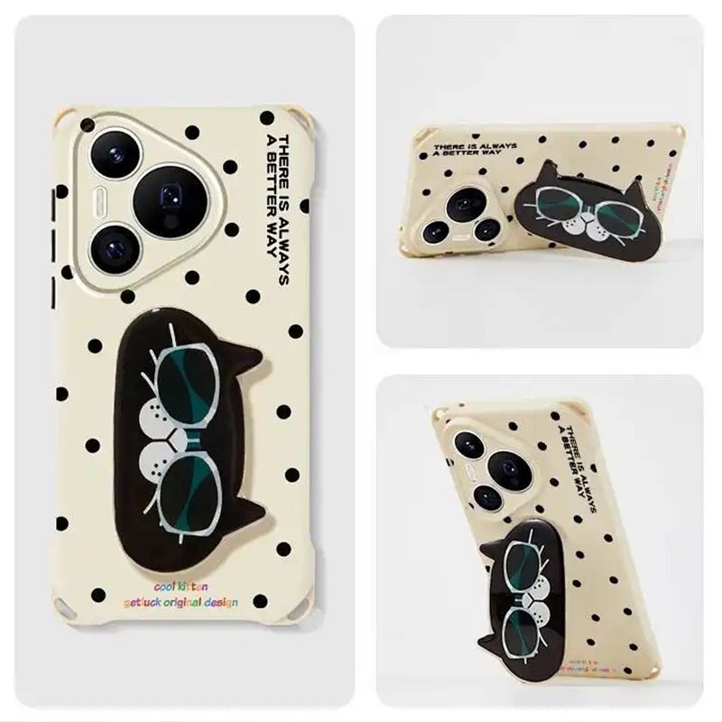 Black Cat Crossbody Anti-fall Phone Case For iPhone Case for Huawei Case for Samsung Iphone17 16 16pro Huawei Mate80 Phone Cover Samsung S25 S24 S23 Phone Case