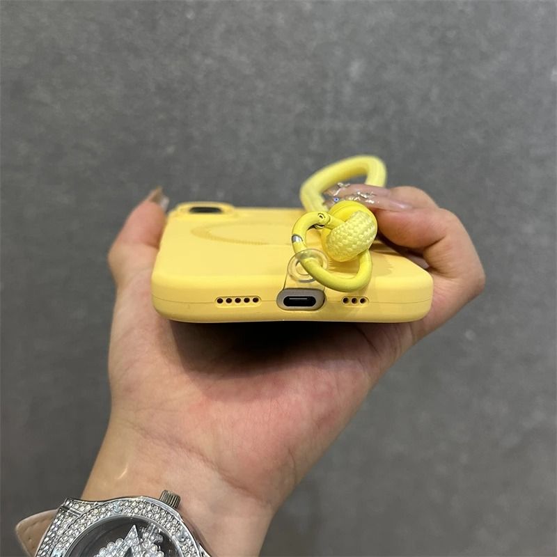 Liquid Silicone Magnetic Magsafe Phone Case For iPhone 17 17Air 15 14 Plus 13 12 11 16 Pro Max For Shockproof Casing Cover With Lanyard Rope Wristband