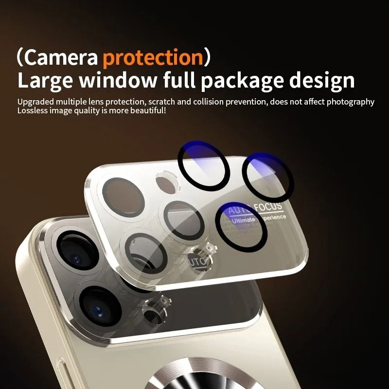 Magnetic Luxury Original Color Frosted Case For Magsafe IPhone  16 15 14 13 Large Window Anti-Drop Cover