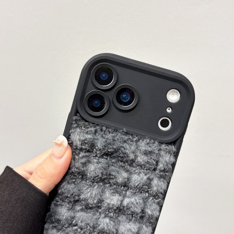 Fluffy Phone Strap Case For iPhone 17 16 15 14 Cases Mobile Accessories Phone Case