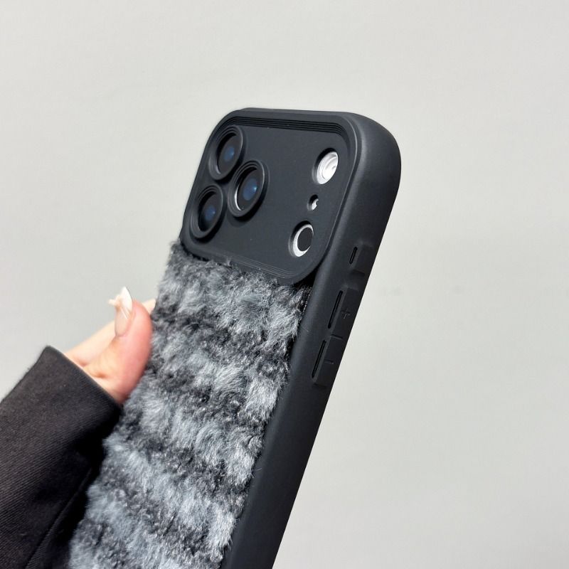 Fluffy Phone Strap Case For iPhone 17 16 15 14 Cases Mobile Accessories Phone Case