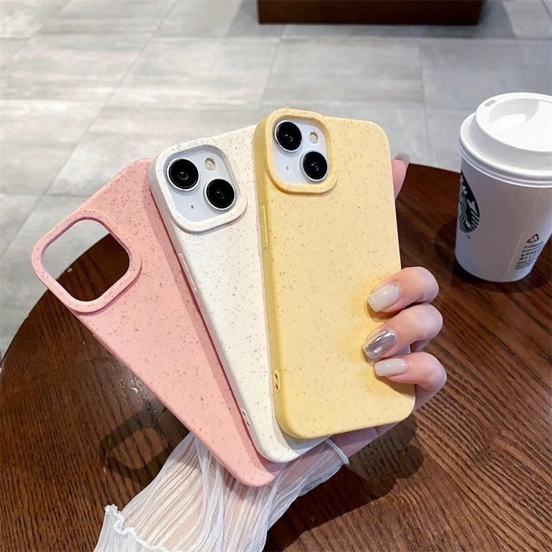 Wheat Solid Color Silicone Case For iPhone 17 16 15 14 Cases Mobile Accessories Phone Case