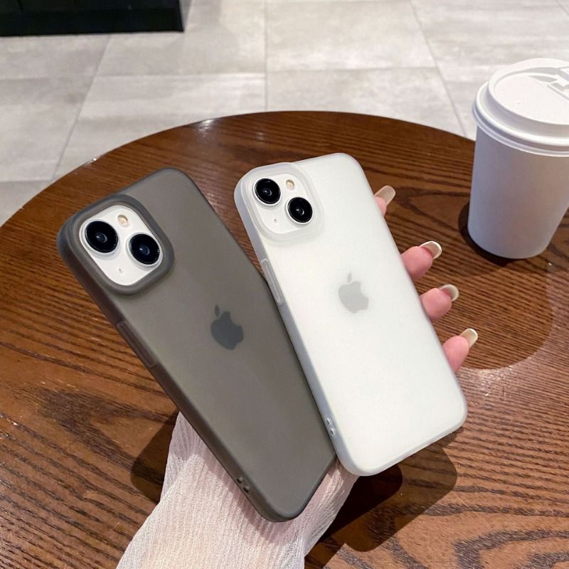 Translucent Color Frosted Case For iPhone 17 16 15 14 Cases Mobile Accessories Solid Color Anti-fall Phone Case