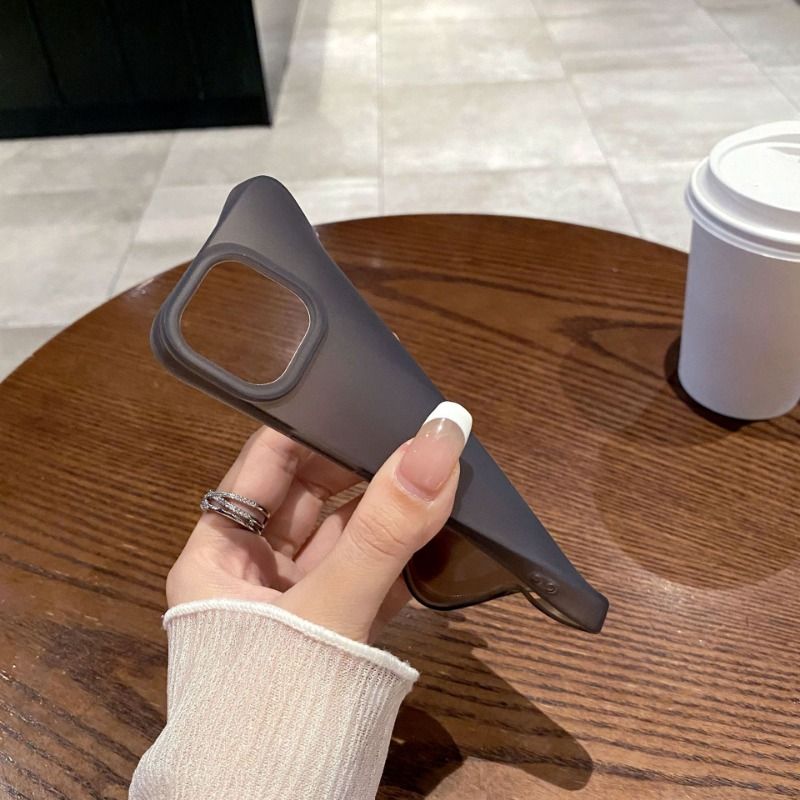 Translucent Color Frosted Case For iPhone 17 16 15 14 Cases Mobile Accessories Solid Color Anti-fall Phone Case