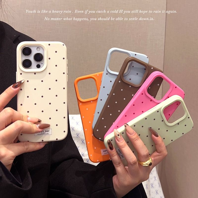 Polka Dot Fashion Anti-fall Case For iPhone 17 16 15 Cases Mobile Accessories Phone Case