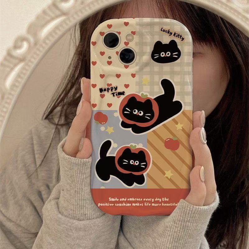 Cute Cat Phone Case For iPhone16 16pro 15 11 12 Case Cover For iPhone X XS Max XR