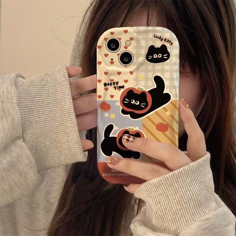 Cute Cat Phone Case For iPhone16 16pro 15 11 12 Case Cover For iPhone X XS Max XR
