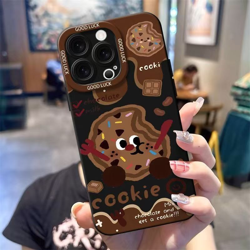 Cute Chocolate Cookies Phone Case For iPhone 17 17pro 16 16pro 15 11 12 Case Cover For iPhoneX XS Max XR
