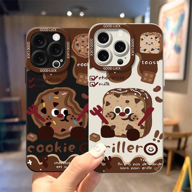 Cute Chocolate Cookies Phone Case For iPhone 17 17pro 16 16pro 15 11 12 Case Cover For iPhoneX XS Max XR