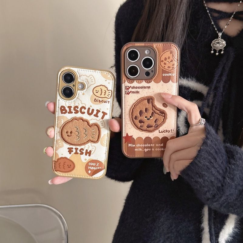 Cute Fish Phone Case For iPhone16 16pro 15 11 12 Anti-drop DermatoglyphCase Cover For iPhone X XS Max XR