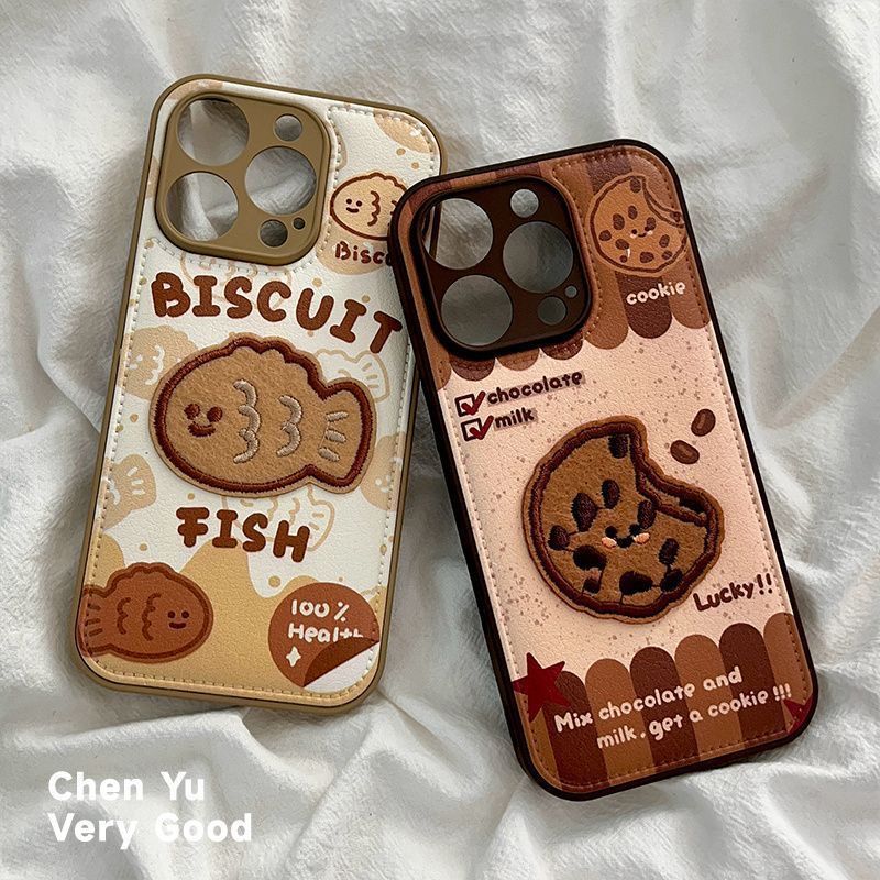 Cute Fish Phone Case For iPhone16 16pro 15 11 12 Anti-drop DermatoglyphCase Cover For iPhone X XS Max XR
