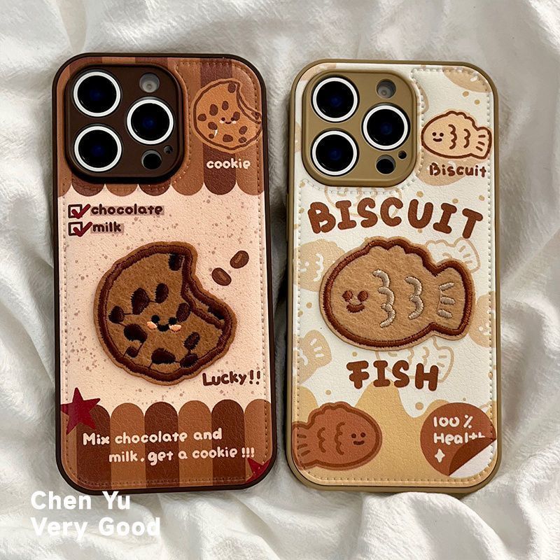 Cute Fish Phone Case For iPhone16 16pro 15 11 12 Anti-drop DermatoglyphCase Cover For iPhone X XS Max XR