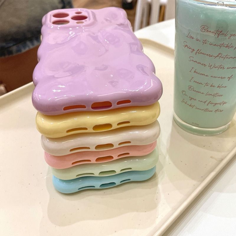 Dopamine Stone Grain Anti-fall Case For iPhone 17 16 15 14 Cases Mobile Accessories Solid Color Phone Case