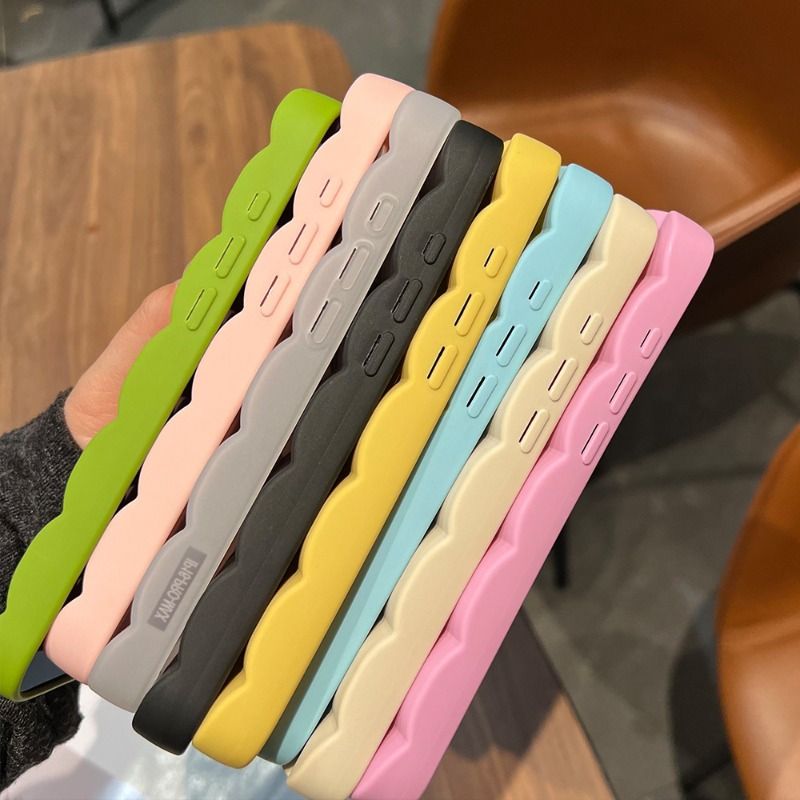 Chocolate Bar 3D Grid Solid Color Anti-fall Case For iPhone 17 16 15 14 Cases Mobile Accessories Phone Case