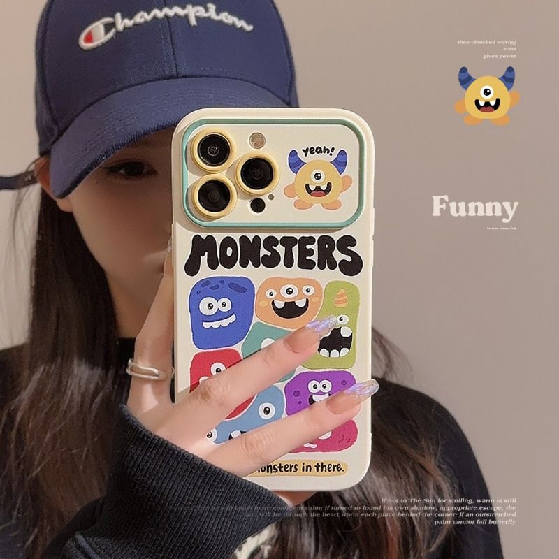 Cartoon Alien Monster Case For iPhone 16 15 For Huawei P60 P50 Cases Mobile Accessories Phone Case