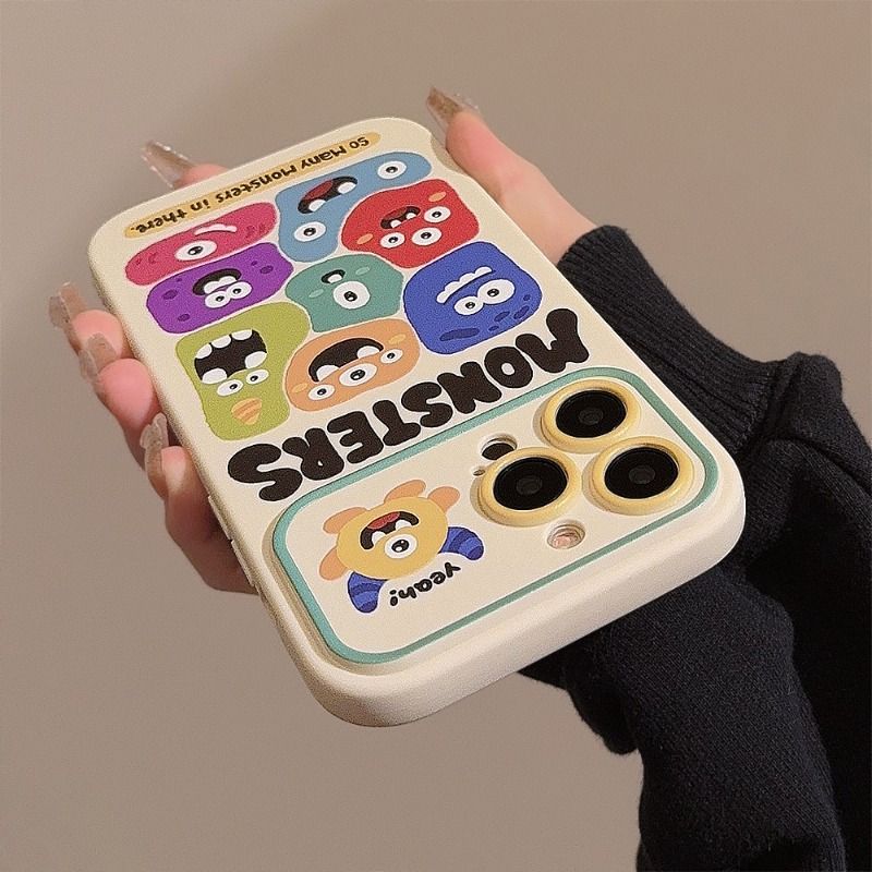 Cartoon Alien Monster Case For iPhone 16 15 For Huawei P60 P50 Cases Mobile Accessories Phone Case