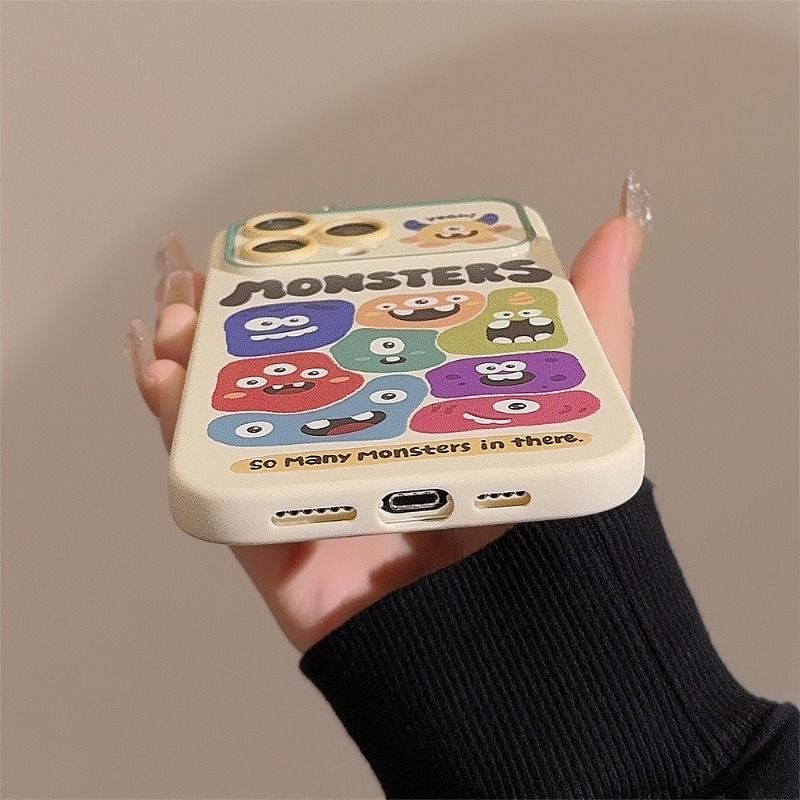 Cartoon Alien Monster Case For iPhone 16 15 For Huawei P60 P50 Cases Mobile Accessories Phone Case