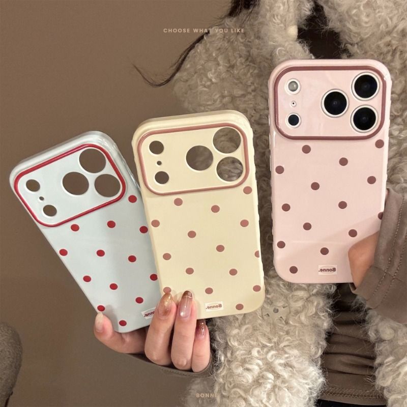 Polka Dot Anti Fall Case For iPhone 17 16 15 Cases Mobile Accessories Phone Case