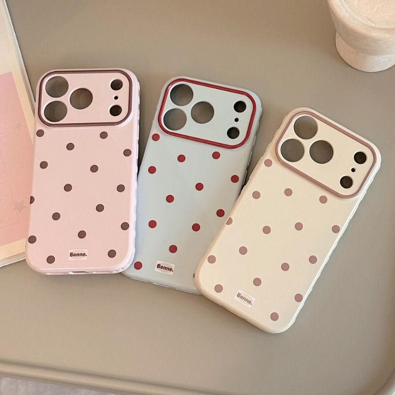 Polka Dot Anti Fall Case For iPhone 17 16 15 Cases Mobile Accessories Phone Case