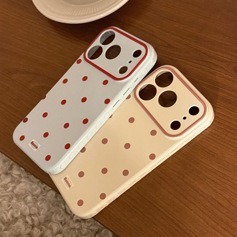 Polka Dot Anti Fall Case For iPhone 17 16 15 Cases Mobile Accessories Phone Case