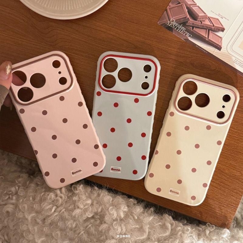 Polka Dot Anti Fall Case For iPhone 17 16 15 Cases Mobile Accessories Phone Case