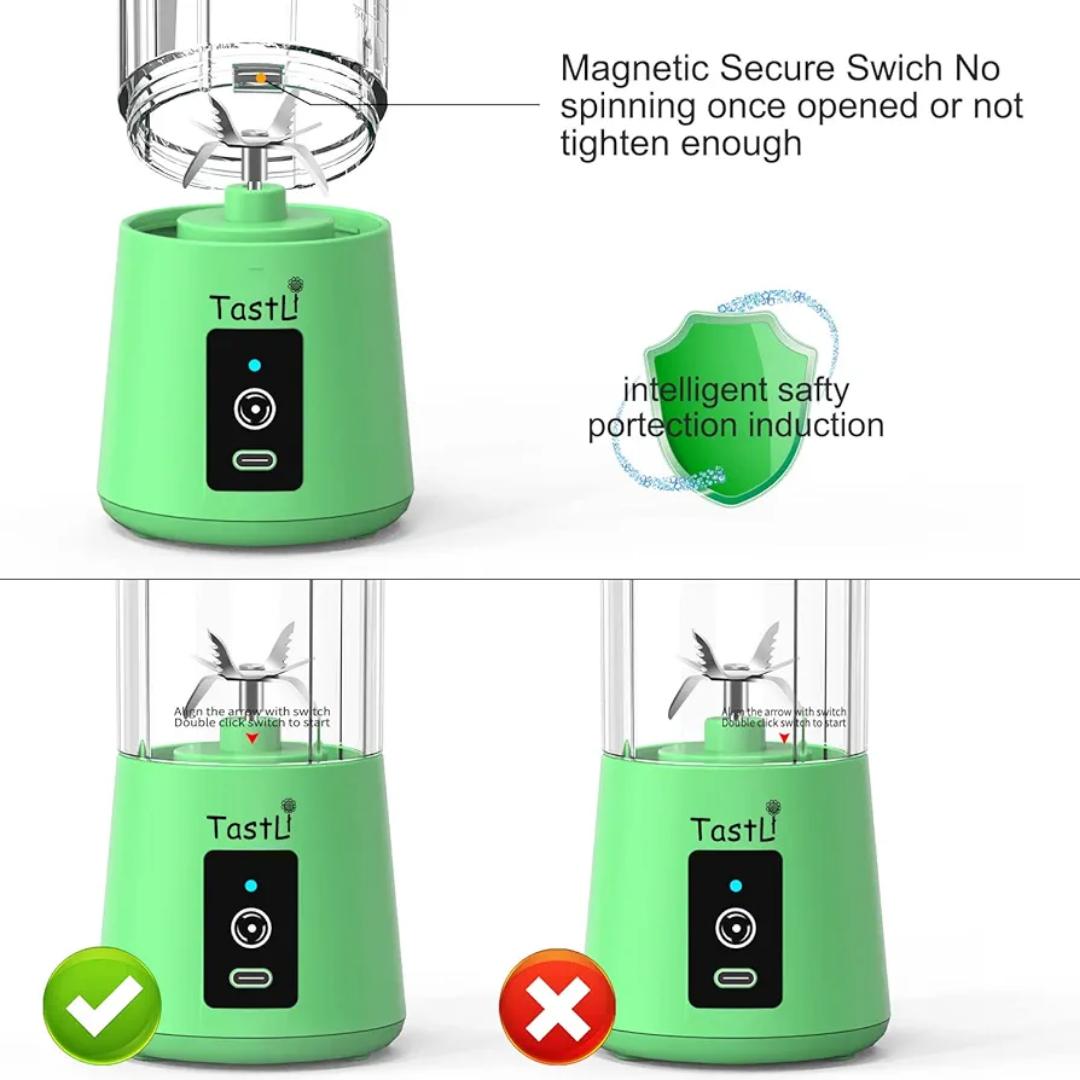 Portable Blender, Personal Juice Protein To Go Mixer Bottle, USB Rechargeable Mini Blender for shakes and smoothies