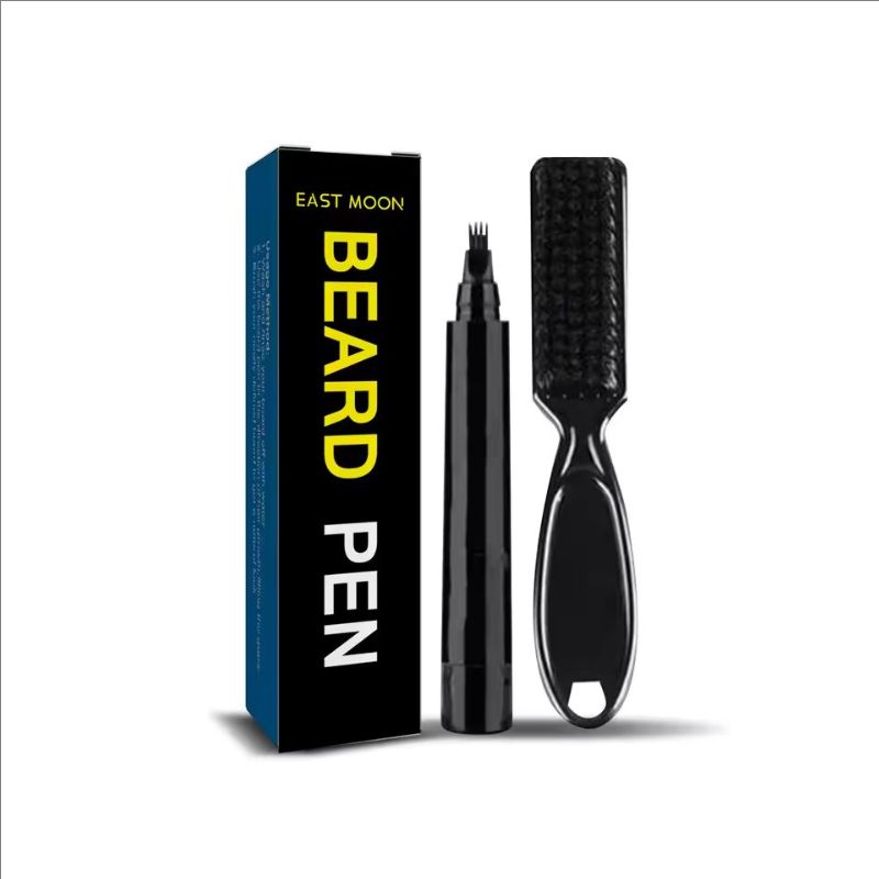 Beard Filler Pen Waterproof Pen Kit Beard Shaping Lasting Repair Moustache Coloring Dark Brown Hair Repair Beard Enhancer Pen