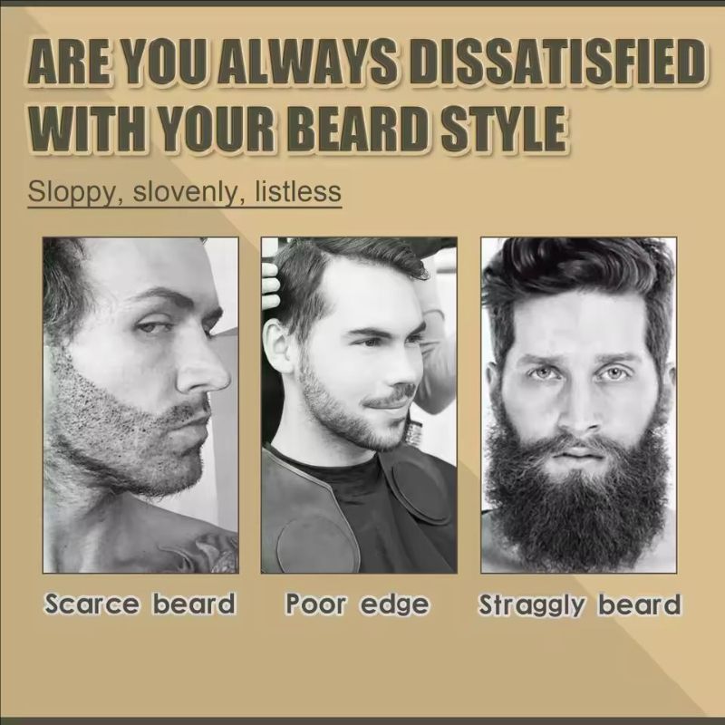 Beard Filler Pen Waterproof Pen Kit Beard Shaping Lasting Repair Moustache Coloring Dark Brown Hair Repair Beard Enhancer Pen