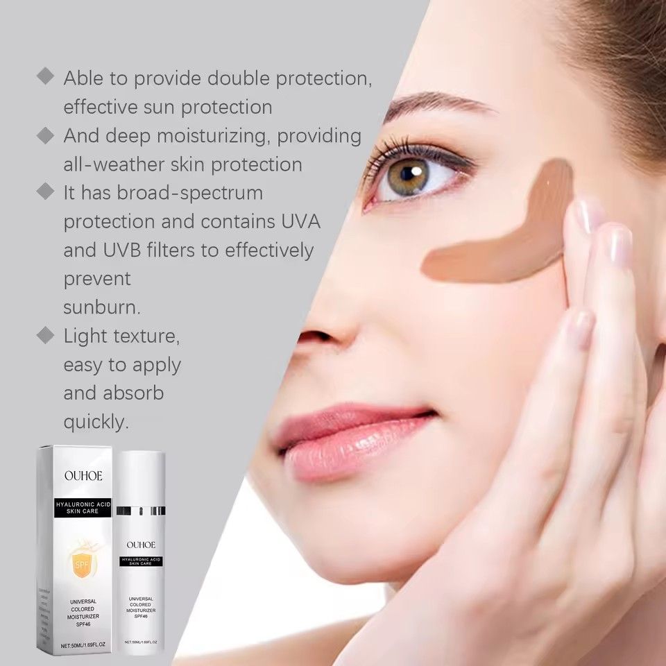 Hyaluronic Acid Sunscreen Anti Sun Solar UV Protection Mild Moisturizer Nourishing Hydrating Repair Outdoor Spf46 Sunblock Cream