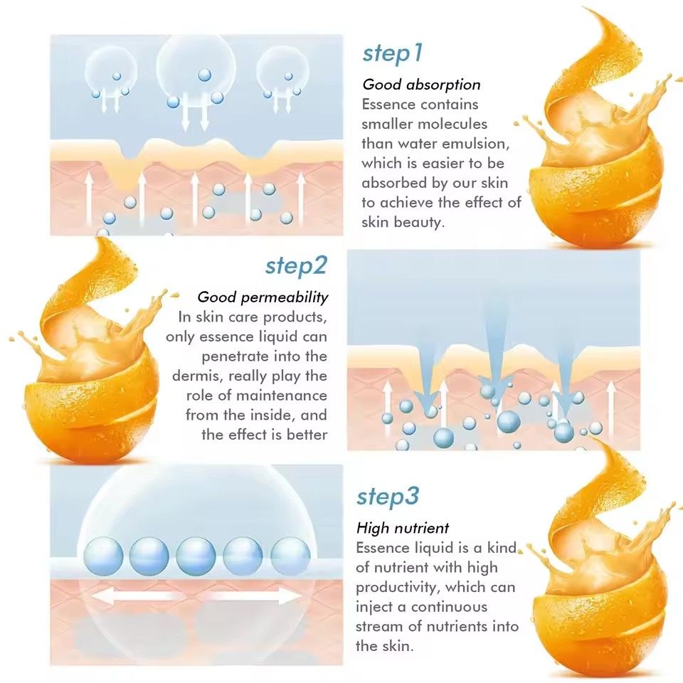 Vitamin C Whitening Face Serum Remove Dark Spots Freckles Fade Melanin Pigment Brightening Anti-Wrinkle Essence Beauty Skin Care