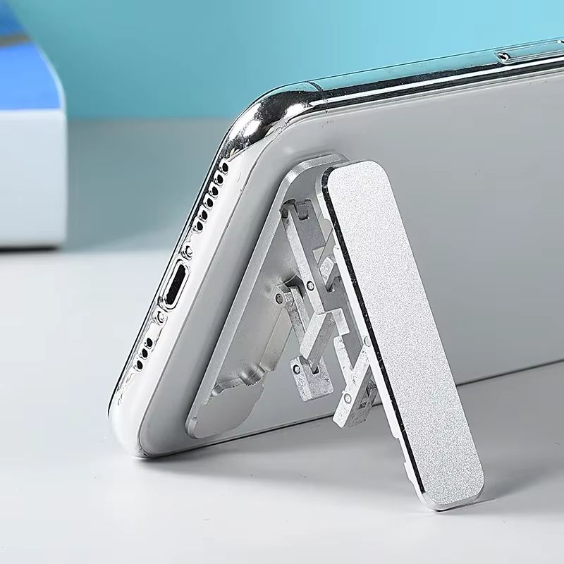 Folding Mini Metal Phone Holder Aluminum Alloy Foldable Desktop Stand 360 Rotating Universal Mobile Phone Desk Bracket