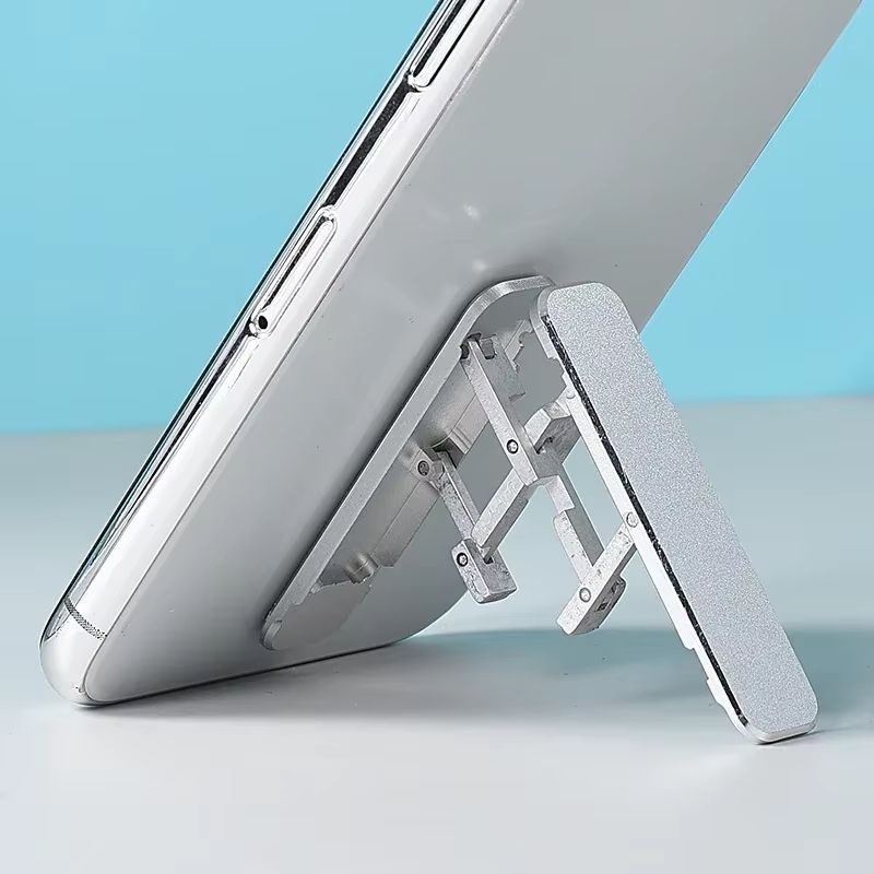 Folding Mini Metal Phone Holder Aluminum Alloy Foldable Desktop Stand 360 Rotating Universal Mobile Phone Desk Bracket