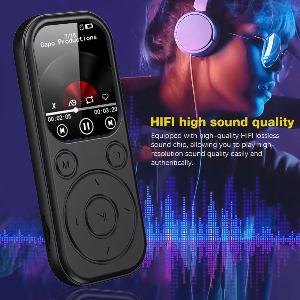 Mini Portable MP3 Music Player With 1.8 High Definition IPS Screen With FM,E-Book,Clock with long battery life Ultra Thin Walkma