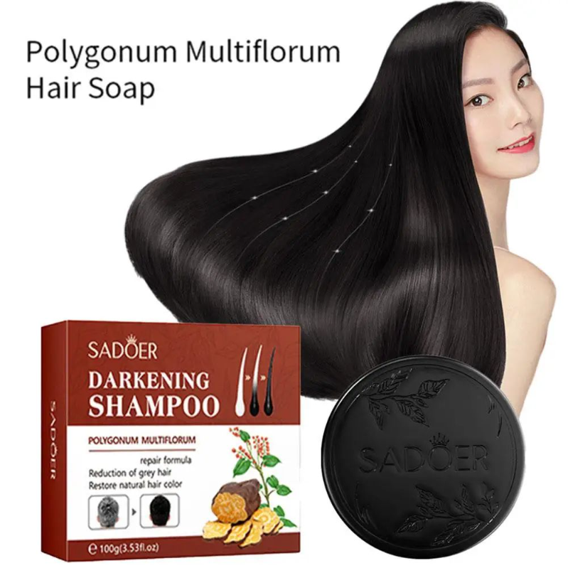 Dark Hair Soap Black Shampoo Soap Strengthen Nourishing Black Hair Brightening Repair Deep Cleaning Shampoo