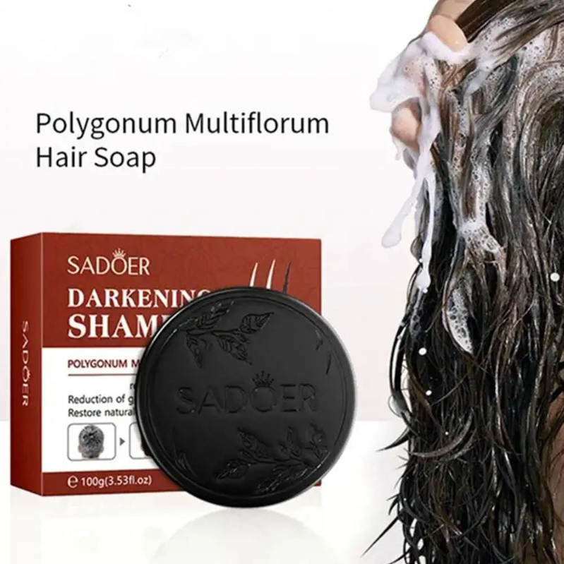 Dark Hair Soap Black Shampoo Soap Strengthen Nourishing Black Hair Brightening Repair Deep Cleaning Shampoo