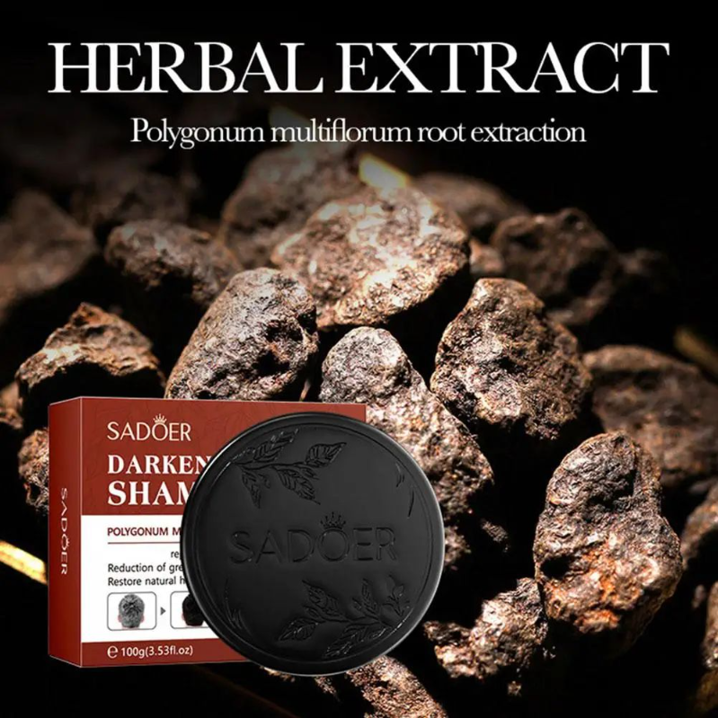 Dark Hair Soap Black Shampoo Soap Strengthen Nourishing Black Hair Brightening Repair Deep Cleaning Shampoo