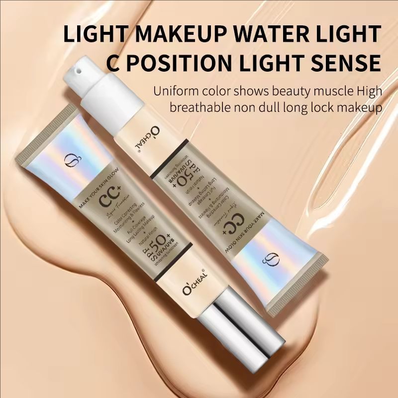 30g CC Cream Foundation Waterproff Concealer Moisturizing Sunscreen Liquid SPF 50+ Long Lasting Brightening Makeup Primer