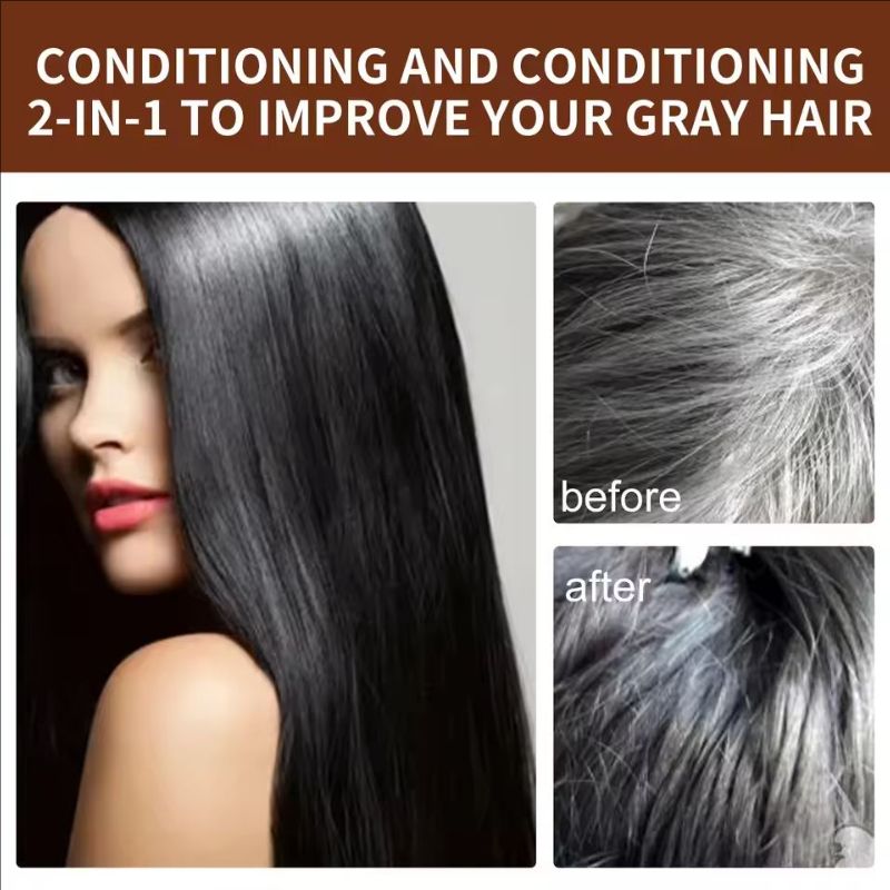 Hair Shampoo Gray White Hair Treatment Anti Loss Polygonum Essence Natural Color Repair Nourishing Hair Darkening Shampoo Soap