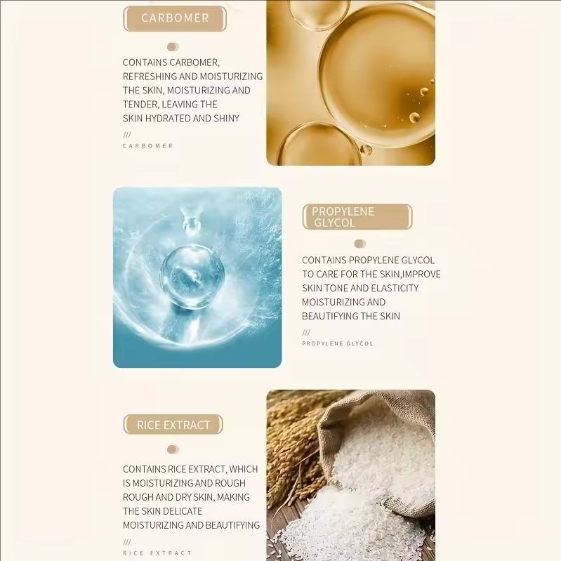 50g Rice Raw Pulp Pure Milk Face Cream Moisturizing Brightening Hydrating Rejuvenating Skin Care Products Easy To Absorb