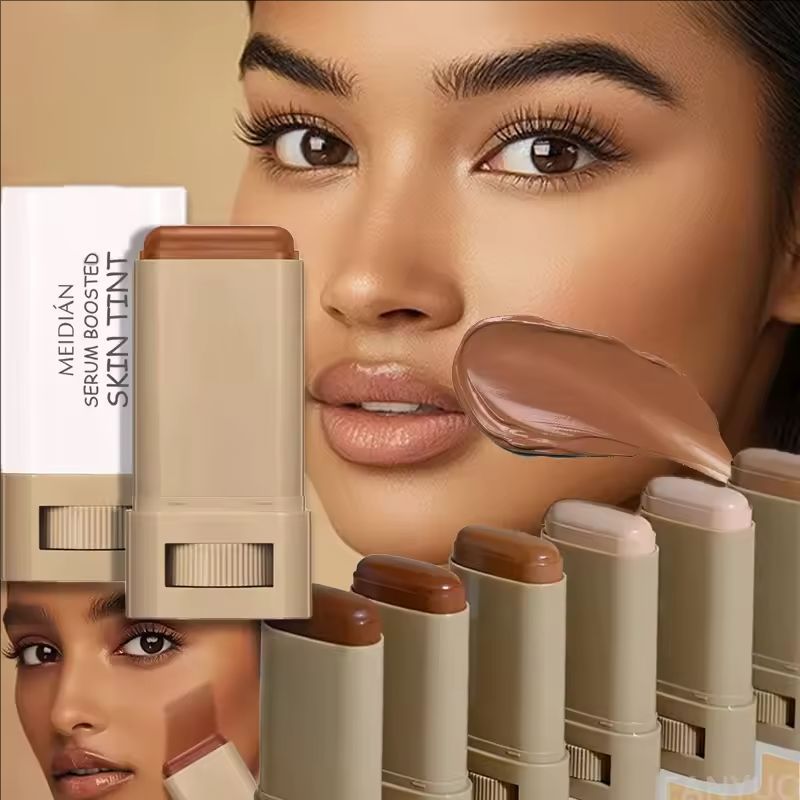 Foundation Skin Tint Balm Skin Tint Stick Waterproof Nourishing Solid Tinted Serum Face Tinted Face Contour Stick Makeup