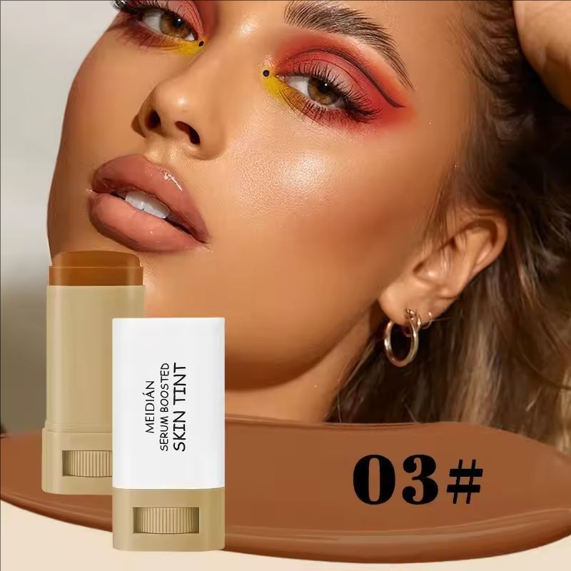 Foundation Skin Tint Balm Skin Tint Stick Waterproof Nourishing Solid Tinted Serum Face Tinted Face Contour Stick Makeup