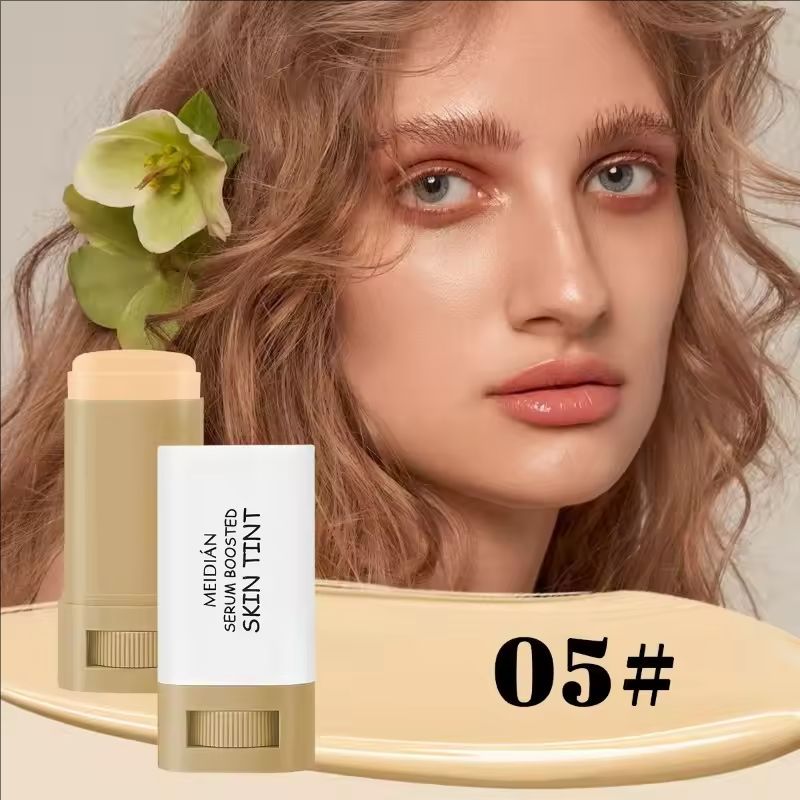 Foundation Skin Tint Balm Skin Tint Stick Waterproof Nourishing Solid Tinted Serum Face Tinted Face Contour Stick Makeup